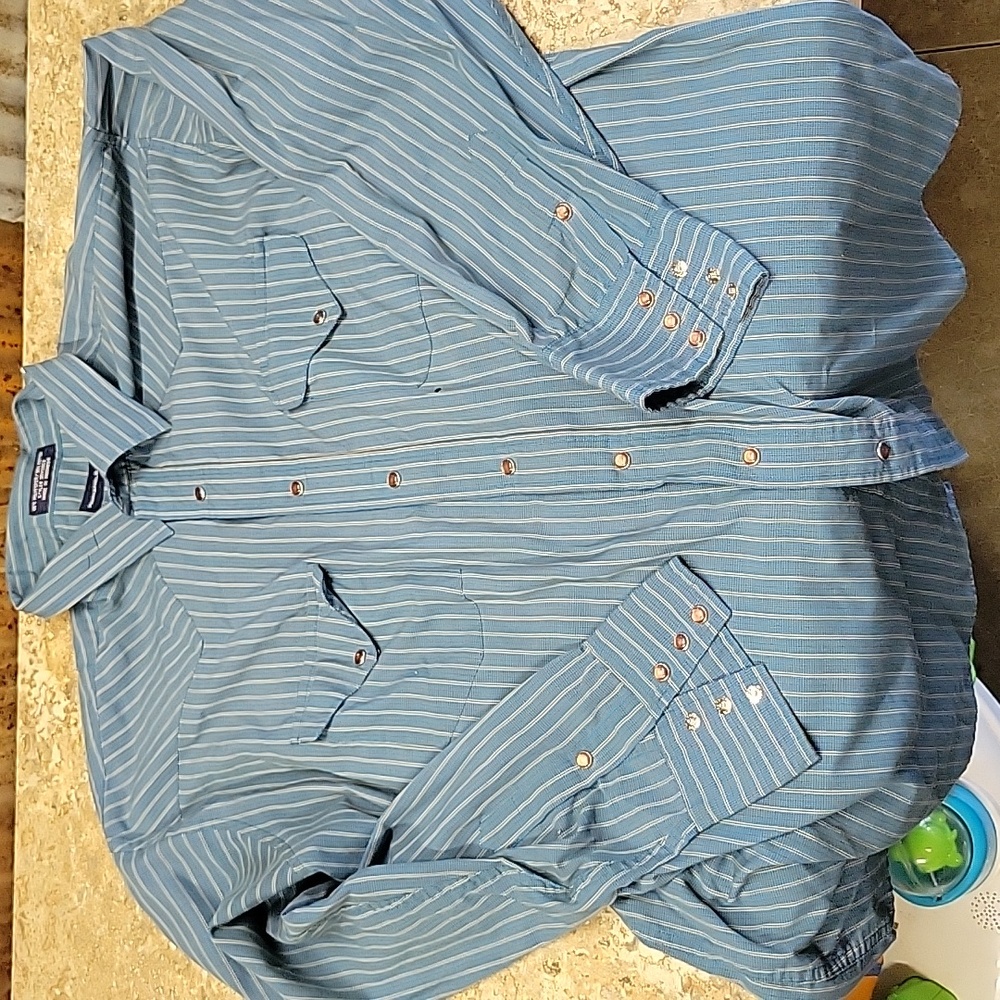 Panhandle Slim western dress shirt pearl snap Men's 18 1/2 - 37